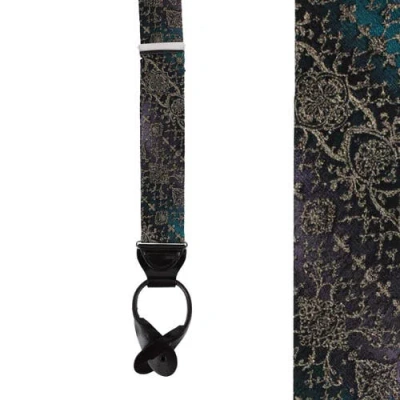 Trafalgar The Spellbound Brocade Silk Button End Novelty Brace In Animal Print