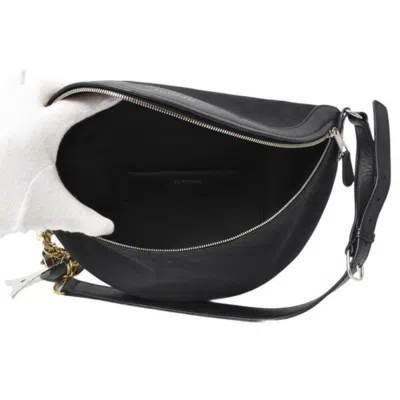 Pre-owned Balenciaga Black Canvas Leather Shoulder Bag Sling Bag ()
