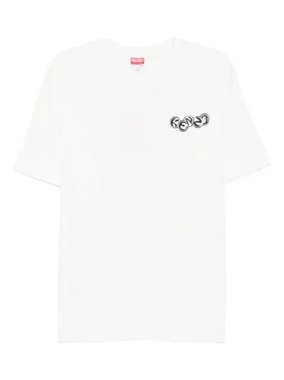Kenzo Logo Print T-shirt In White