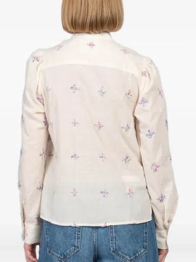 刺绣泡泡袖长款上衣