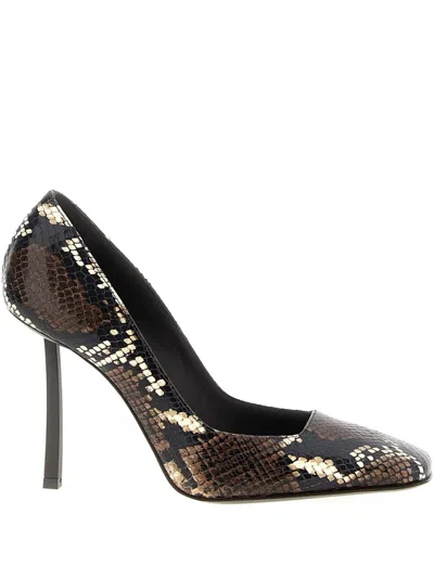 Le Silla 100mm Vittoria Python-print Pumps In Brown