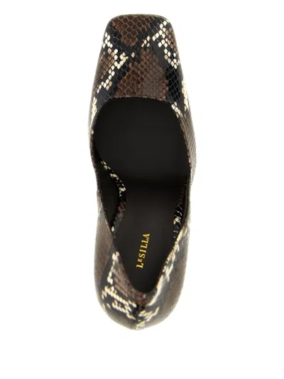 Le Silla 100mm Vittoria Python-print Pumps In Brown