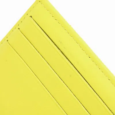 Pre-owned Chanel Matelasse Yellow Grained Calfskin Wallet (tri-fold) ()