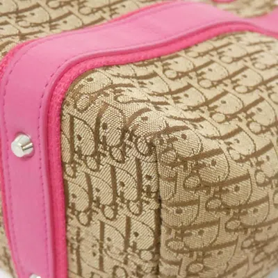 Pre-owned Dior Christian  Beige Pink Canvas Shoulder Bag ()