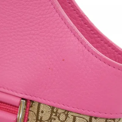 Pre-owned Dior Christian  Beige Pink Canvas Shoulder Bag ()