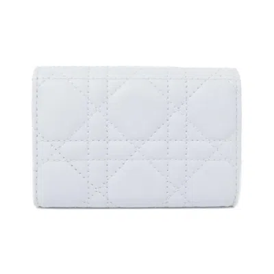 Pre-owned Dior Christian  Blue Leather Wallet (bi-fold) ()