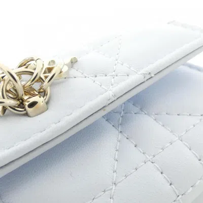 Pre-owned Dior Christian  Blue Leather Wallet (bi-fold) ()