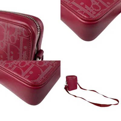Pre-owned Dior Christian  Red Color Leather Shoulder Bag ()