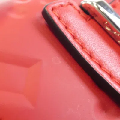 Pre-owned Christian Louboutin Red Color Leather Handbag Vanity Bag ()