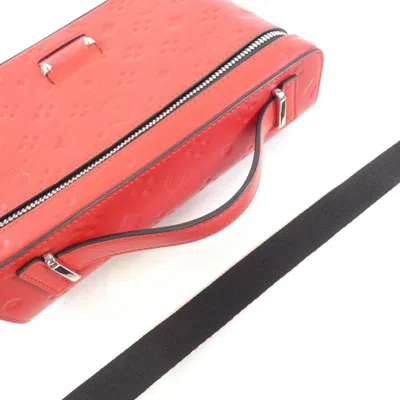 Pre-owned Christian Louboutin Red Color Leather Handbag Vanity Bag ()