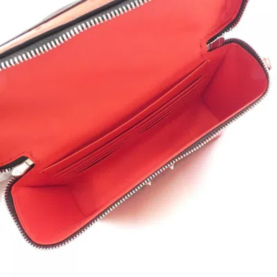 Pre-owned Christian Louboutin Red Color Leather Handbag Vanity Bag ()