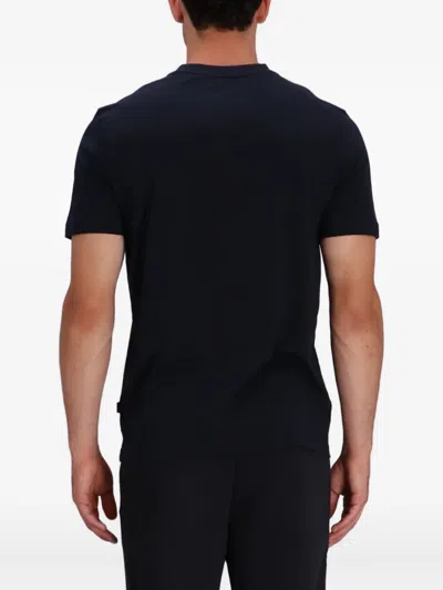 Hugo Boss Men Blue Crew-neck T-shirt, S Luxury T-shirts For Men Darveys In Black