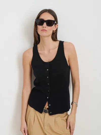 Alex Mill Louisa Vest In Cotton Cashmere In Black