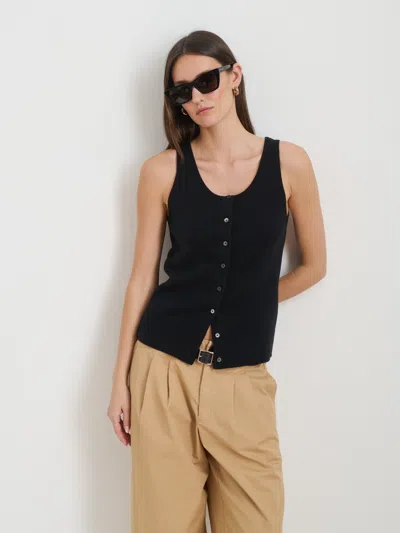 Alex Mill Louisa Vest In Cotton Cashmere In Black