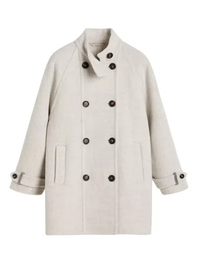 双面料牛角纽扣外套