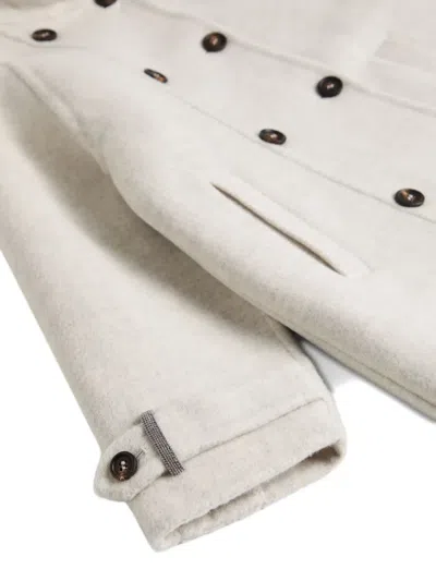 双面料牛角纽扣外套