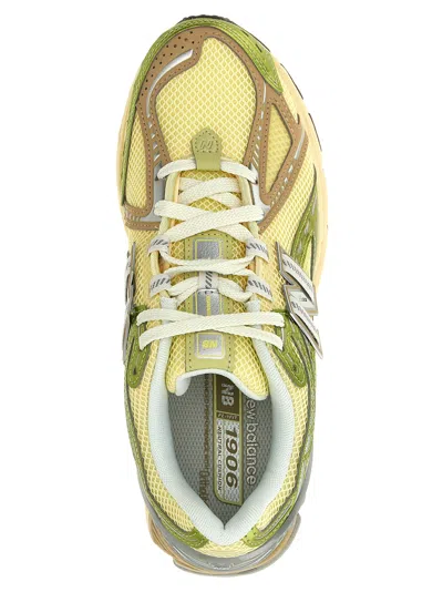 New Balance Low Top Sneakers With Mesh Upper And Reflective Accents In Yellow
