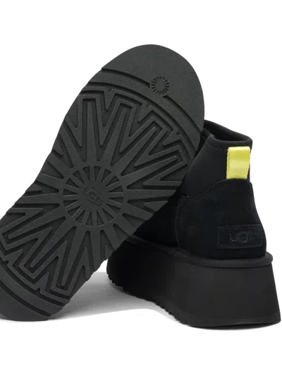 Ugg Black Suede Classic Mini Dipper Ankle Boots In Black