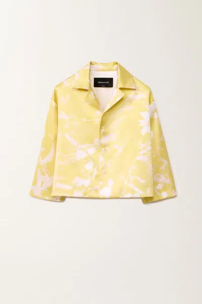 Fabiana Filippi All-over Patterned Silk Blazer In Yellow