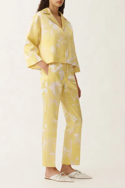 Fabiana Filippi All-over Patterned Silk Blazer In Yellow