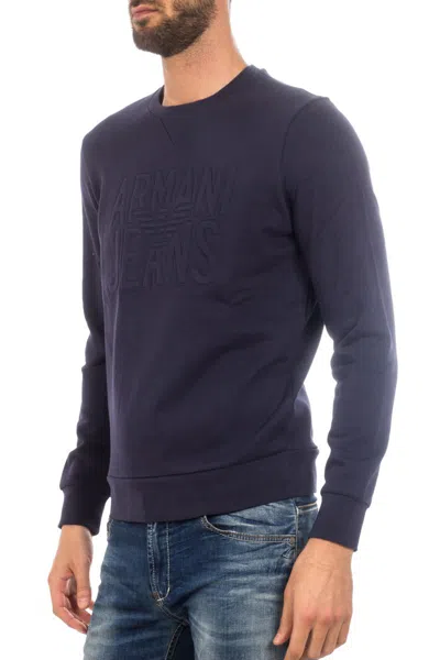 Armani Jeans Sweatshirt Hoodie In Blue