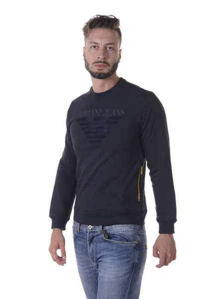 Armani Jeans Sweatshirt Hoodie In Blue