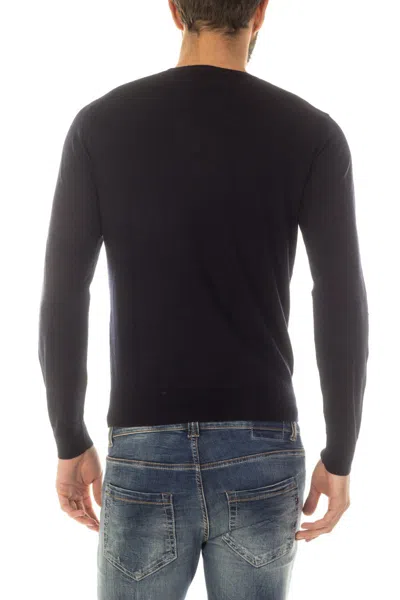 Armani Jeans Logo Pullover In Blue