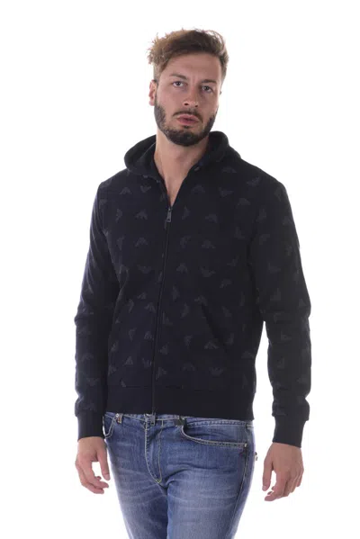 Armani Jeans Sweatshirt Hoodie In Blue