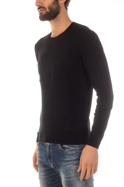 Armani Jeans Logo Pullover In Black