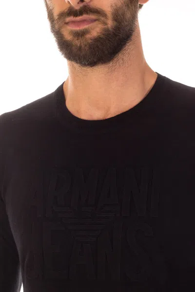Armani Jeans Logo Pullover In Black