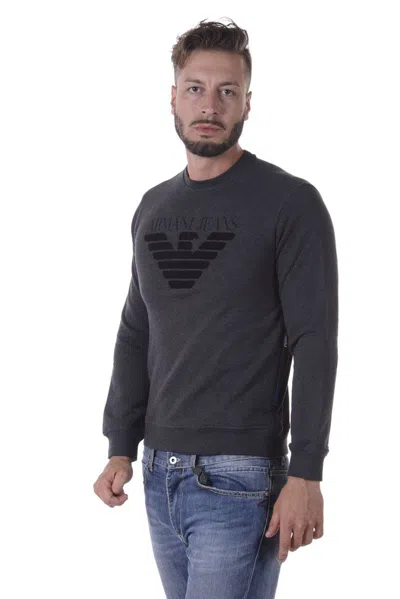 Armani Jeans Sweatshirt Hoodie In Gray