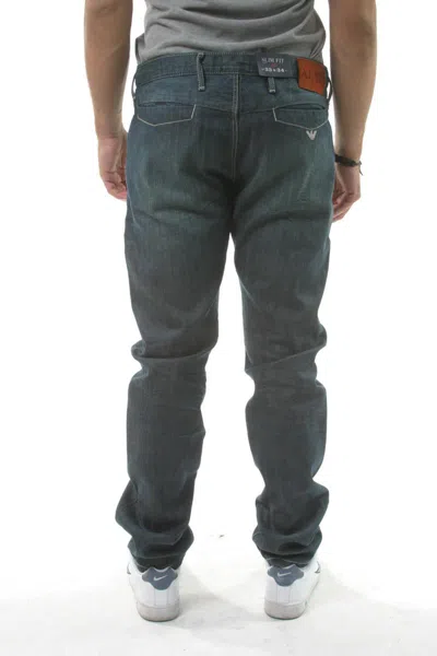 Armani Jeans Slim Cotton Jeans In Blue
