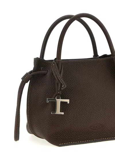 Tod's Leather Small Bucket Bags In Brown