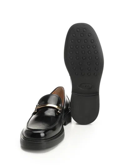 Tod's Calfskin Loafer Scarpe Basse Black