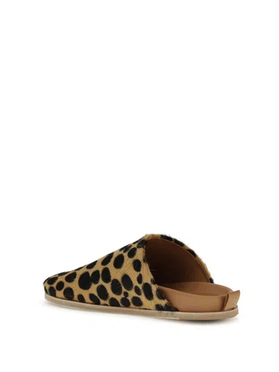 Forte Forte Pony-hair Spotted Sandals In Brown