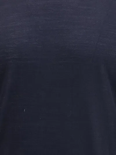 Giorgio Armani Virgin Wool Sweater In Blue