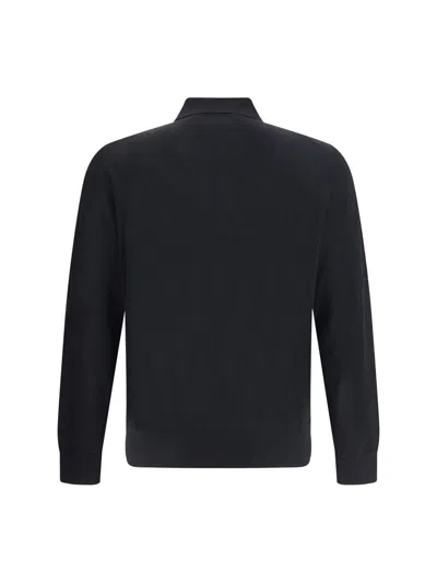 Giorgio Armani Men Polo Sweater In Black