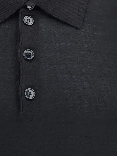 Giorgio Armani Men Polo Sweater In Black