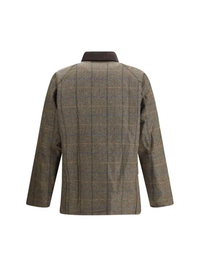 Barbour Bedale Check Jacket In Gray
