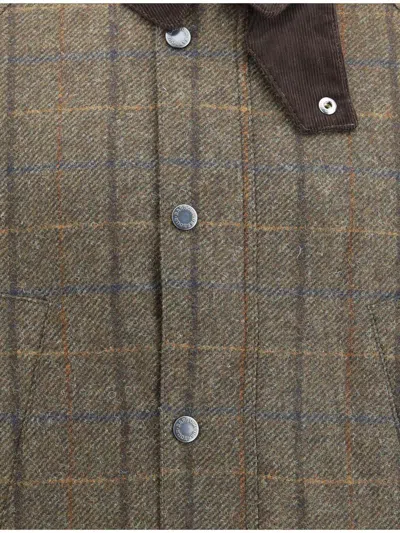 Barbour Bedale Check Jacket In Gray