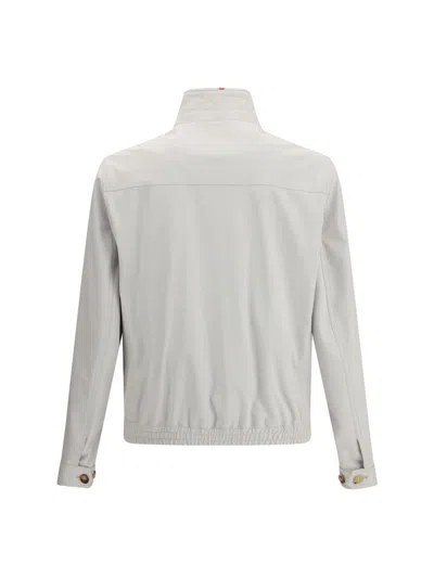 Brunello Cucinelli Men Nylon Jacket In White