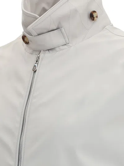 Brunello Cucinelli Men Nylon Jacket In White
