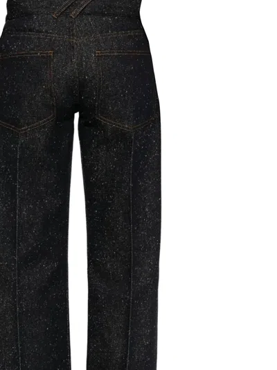 Burberry Indigo Jeans With Turn-ups In Black