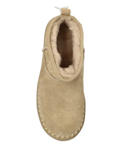 Ugg W Classic Ultra Mini Biarritz Suede Ankle Boots In Neutral