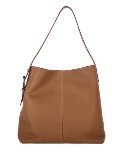 Alexander Mcqueen Adjustable Strap Leather Shoulder Bag In Brown