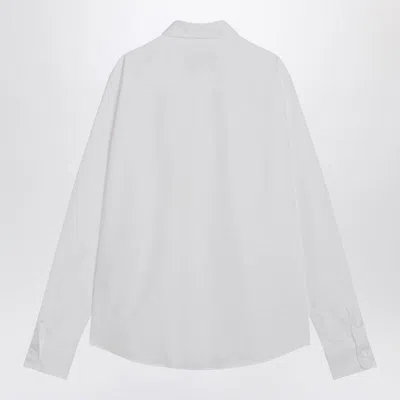 Ami Alexandre Mattiussi Long Sleeve Shirt With Heart Design And Collar In Red