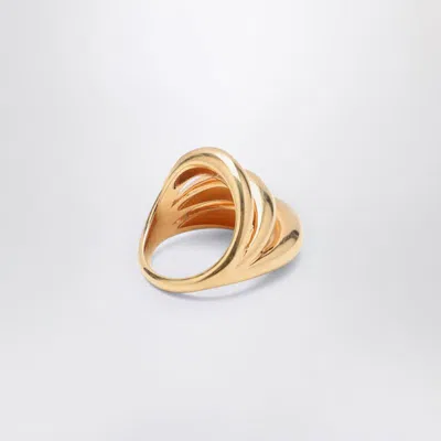 Panconesi Triptych Blow Up Ring In Gold