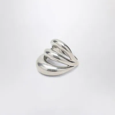 Panconesi Triptych Blow Up Silver Ring In Metallic
