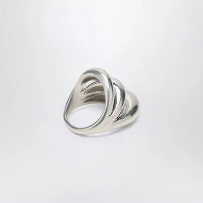 Panconesi Triptych Blow Up Silver Ring In Metallic