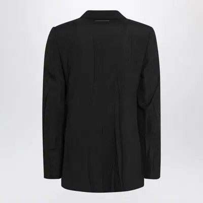 Mm6 Maison Margiela Wool Blend Jacket Back Vent In Black
